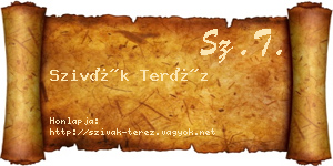Szivák Teréz névjegykártya